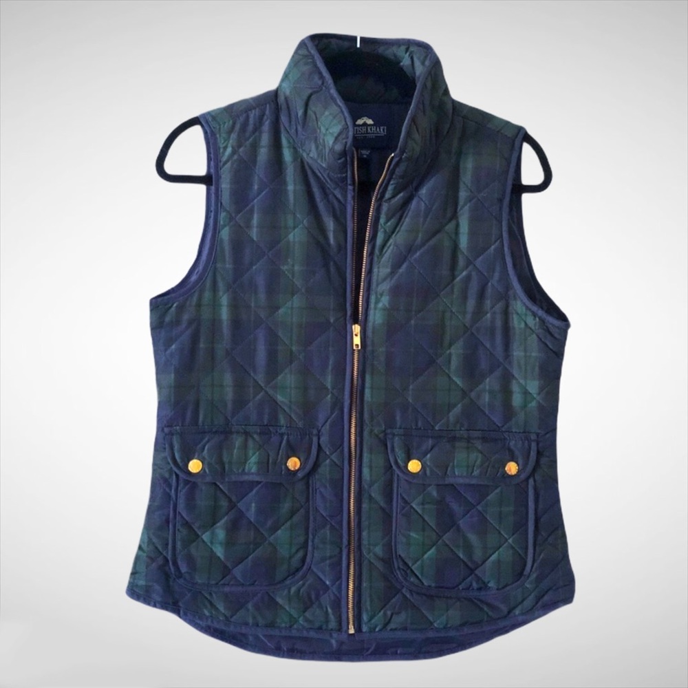 Women’s British Khaki Quilted Vest
